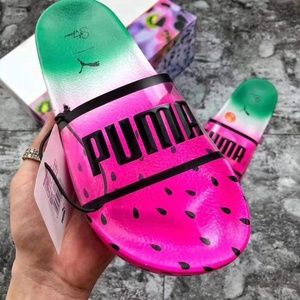 watermelon puma slides